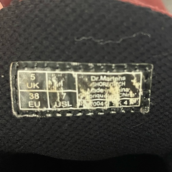 Dr. Martens Ladies Shoreditch Red Canvas Boots Sz 7 - Picture 8 of 9